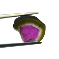 4.25ct Watermelon Tourmaline Slice Cut