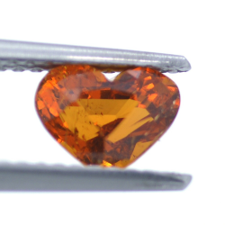 1.22ct Spessartine Garnet Heart Cut