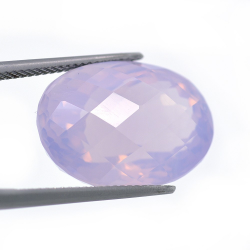 20.66ct Amethyst Oval Schnitt mit Schachbrett