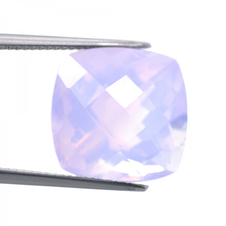 15.26ct Amatista Lavanda Talla Cojín con Damero