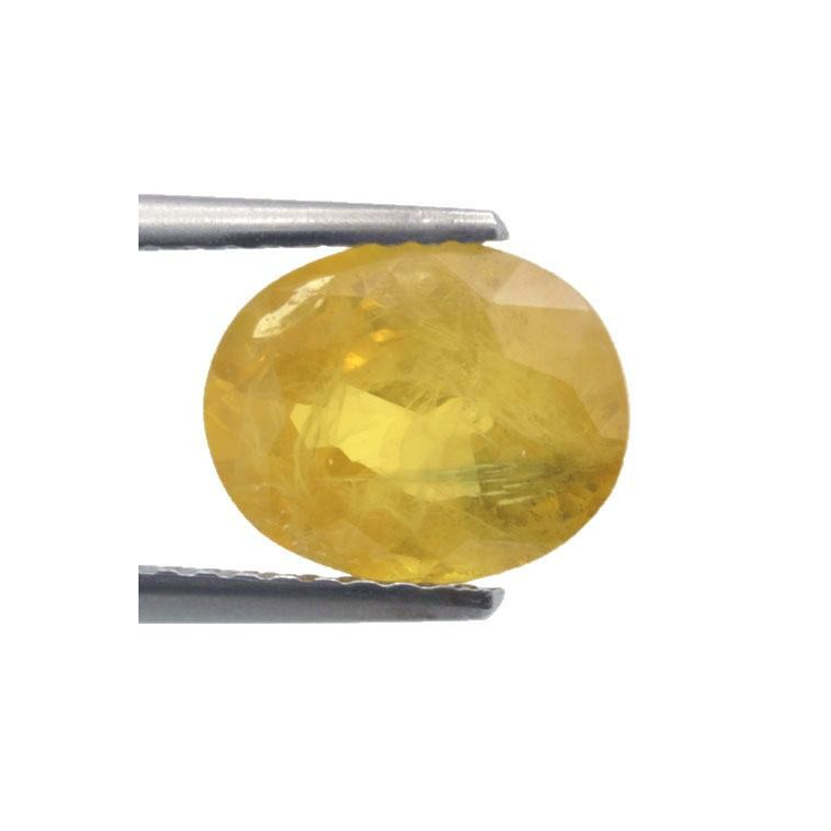 Zaffiro giallo da 2,78 ct, taglio ovale, 9,22 x 7,40 mm