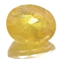 2,78 ct gelber Saphir im Ovalschliff, 9,22 x 7,40 mm