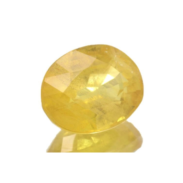 2,52 ct gelber Saphir im Ovalschliff, 8,7 x 6,9 mm