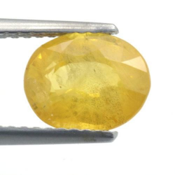 2,52 ct gelber Saphir im Ovalschliff, 8,7 x 6,9 mm