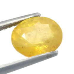 2,52 ct gelber Saphir im Ovalschliff, 8,7 x 6,9 mm