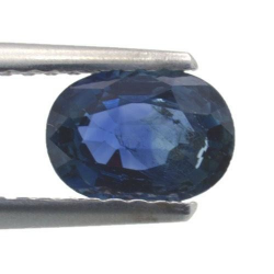 Saphir bleu 0,95 ct taille ovale 6,7x5,4 mm