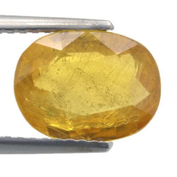 3,11 ct gelber Saphir im Ovalschliff, 10,2 x 7,7 mm