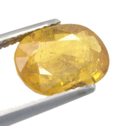 3,11 ct gelber Saphir im Ovalschliff, 10,2 x 7,7 mm