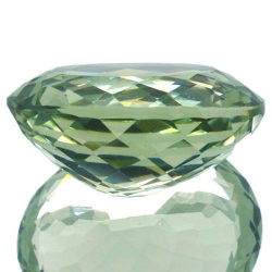 Améthyste prasiolite verte 21,93 ct, taille ovale 20,5x15,8mm