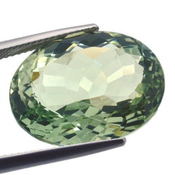 21.93ct Green Prasiolite Amethyst Oval Cut 20.5x15.8mm