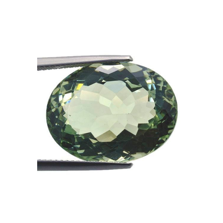 Ametista verde prasiolite taglio ovale da 21,93 ct, 20,5x15,8 mm