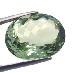 Améthyste prasiolite verte 24,01 ct, taille ovale 21,5 x 16,9 mm