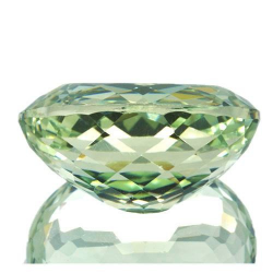 Améthyste prasiolite verte 24,01 ct, taille ovale 21,5 x 16,9 mm