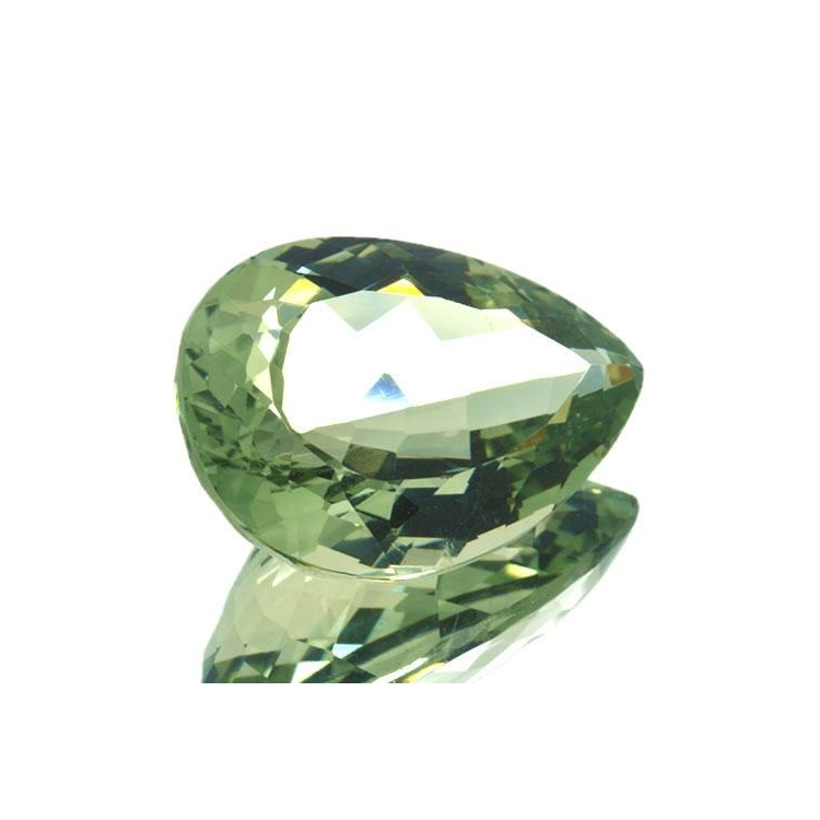 20,61 ct Prasiolite verte améthyste taille poire 23,2x15,9 mm