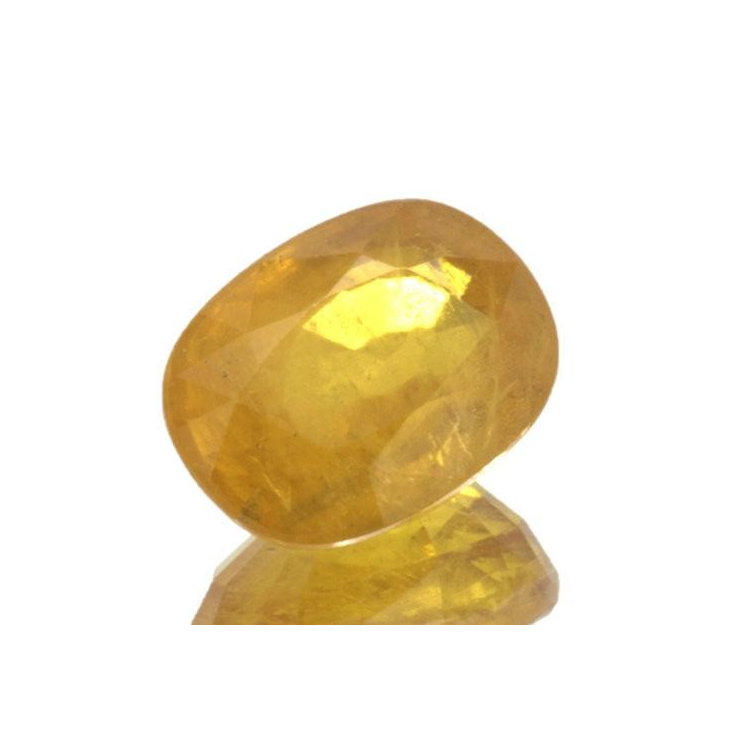 Zaffiro giallo da 3,30 ct, taglio ovale, 9,6x7,1 mm