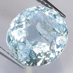 3.83ct Acquamarina in Faccettato Ovale