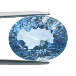 22.34ct Blue Topaz Oval Cut