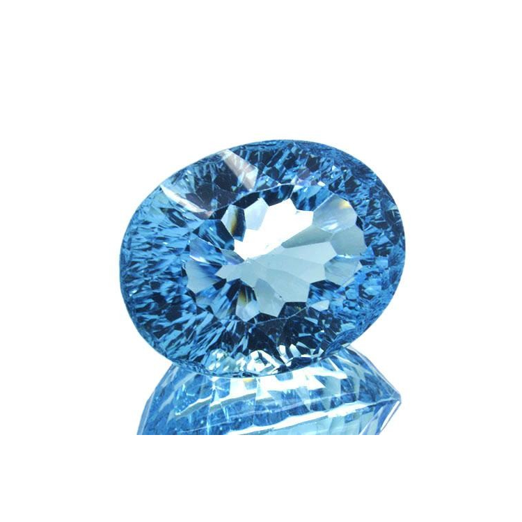 22.34ct Blue Topaz Oval Cut