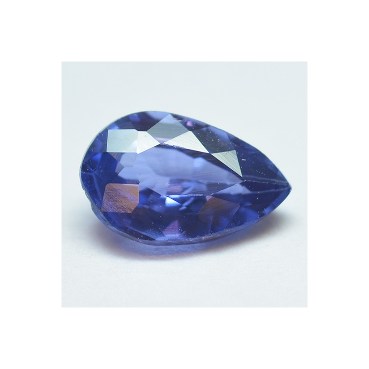 0.68ct Zafiro Azul Talla Pera