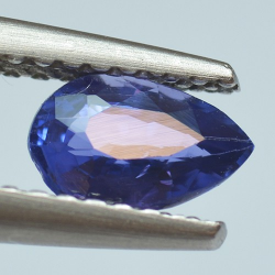 0.68ct Saphir Bleu Taille Poire