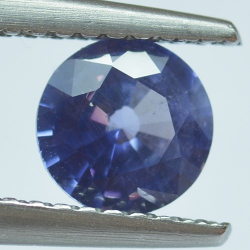 0.80ct Zafiro Azul Talla Redonda