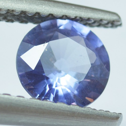 0.80ct Zafiro Azul Talla Redonda