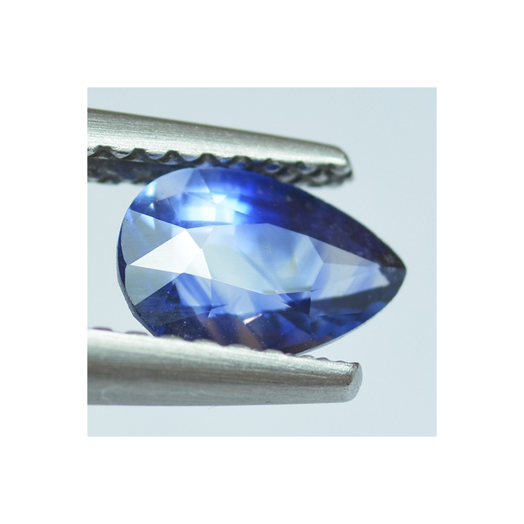 0.99ct Zafiro Azul Talla Pera