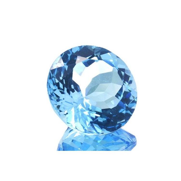 12.62ct Blue Topaz Round Cut