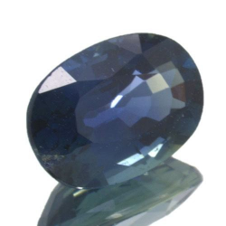 1,08 ct blauer Saphir im Ovalschliff 7,1 x 5,2 mm