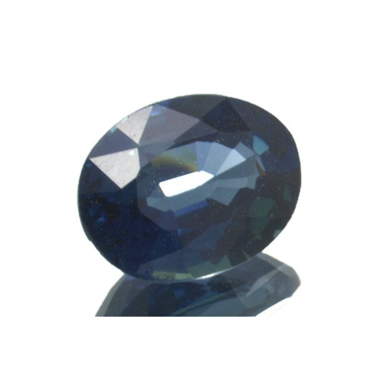 0,91 ct blauer Saphir im Ovalschliff 6,9 x 5,6 mm