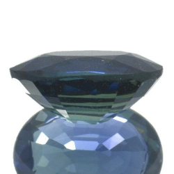 0,91 ct blauer Saphir im Ovalschliff 6,9 x 5,6 mm