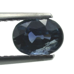 Saphir bleu 1,23 ct taille ovale 6,7x4,9 mm