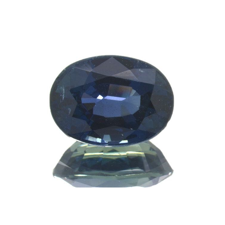 Saphir bleu 1,14 ct taille ovale 6,9x5,1 mm