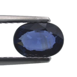 0,90 ct blauer Saphir im Ovalschliff 7,0 x 5,1 mm