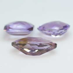 10.99ct Set Amethysten verschiedene Schnitte mit Schachbrett