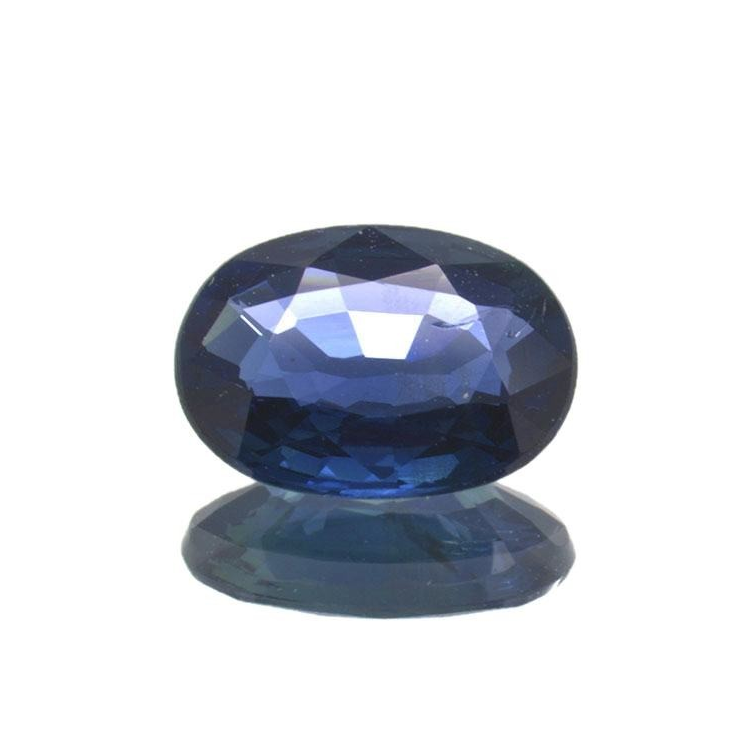 Saphir bleu 0,90 ct taille ovale 7,0x5,1 mm