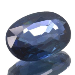 0,90 ct blauer Saphir im Ovalschliff 7,0 x 5,1 mm