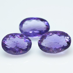 19.13ct Set Améthystes Taille Ovale