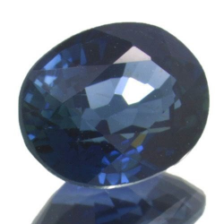 Zaffiro blu da 1,04 ct, taglio ovale, 7,1 x 5,1 mm