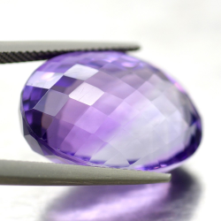 29.99ct Amethyst Oval Schnitt mit Schachbrett