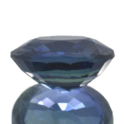 Zaffiro blu da 1,04 ct, taglio ovale, 7,1 x 5,1 mm