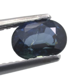 1,23 ct blauer Saphir im Ovalschliff 7,1 x 5,1 mm