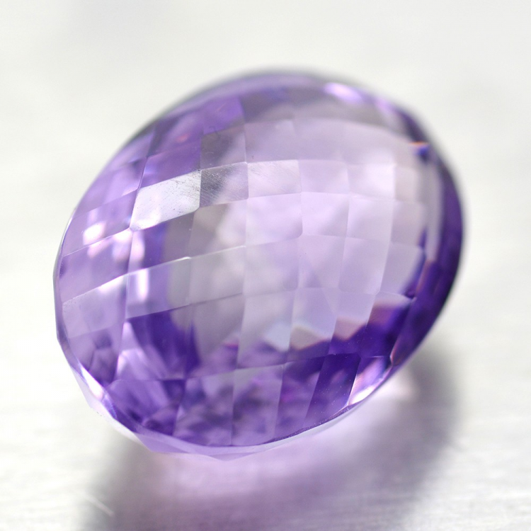 31.95ct Amethyst Oval Schnitt mit Schachbrett