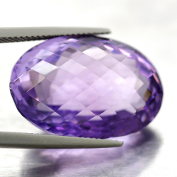 31.95ct Amethyst Oval Schnitt mit Schachbrett