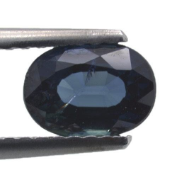 1,23 ct blauer Saphir im Ovalschliff 7,1 x 5,1 mm