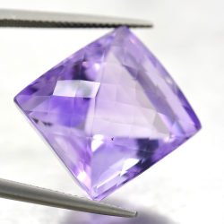 36.31ct Amatista Talla Cojín con Damero