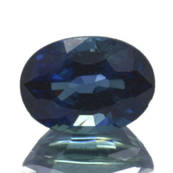 Saphir bleu 1,06 ct taille ovale 6,5x4,8 mm