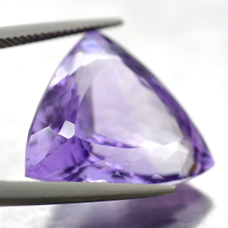 28.32ct Amethyst Trilliant Schnitt mit Schachbrett