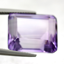 19.82ct Amethyst Smaragd Schnitt