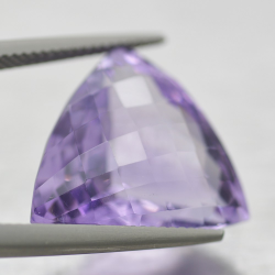 19.22ct Amethyst Trilliant Schnitt mit Schachbrett